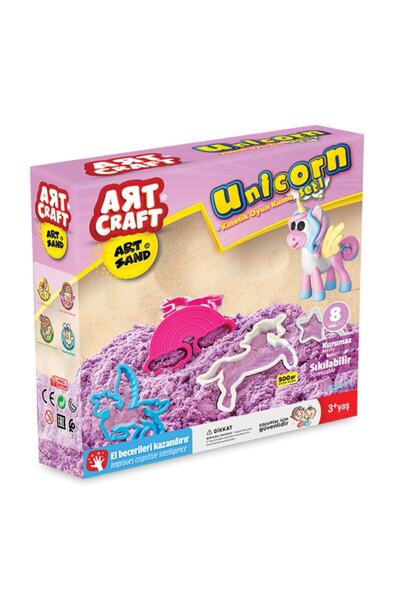 Art Craft 500 Gr Artsand Unicorn Kinetic Sand Set Play Dough