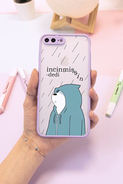 Spoyi Iphone 7 Plus - 8 Plus Lila Hux Incinmişsin Dedi Tasarımlı Telefon Kılıfı