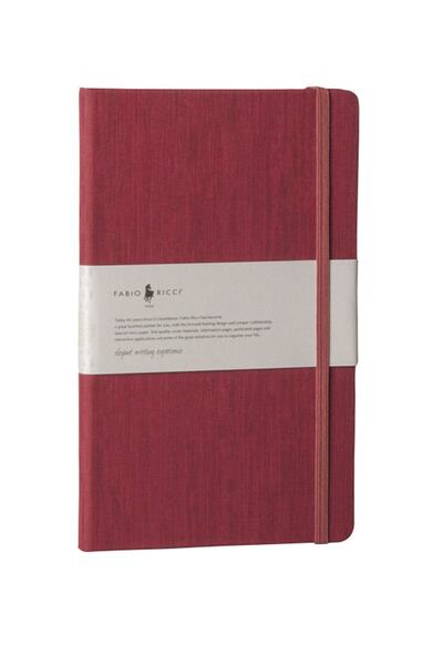 Fabio Ricci Lepidus 13x21cm Kareli Bordo Defter