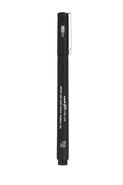 UNİ-BALL Uni Pin Fine Line Acrylic Fiber Tip Drawing Pen 0.4mm Black Pin04-200 (Pack of 12)