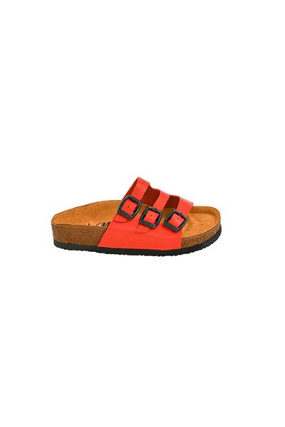 Moosefield Kids Papuci roșii pentru copii din piele naturală