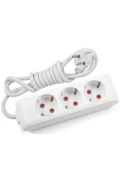 VİKO Multi Let Triple Socket Grounded Child Proof 5 Meters White