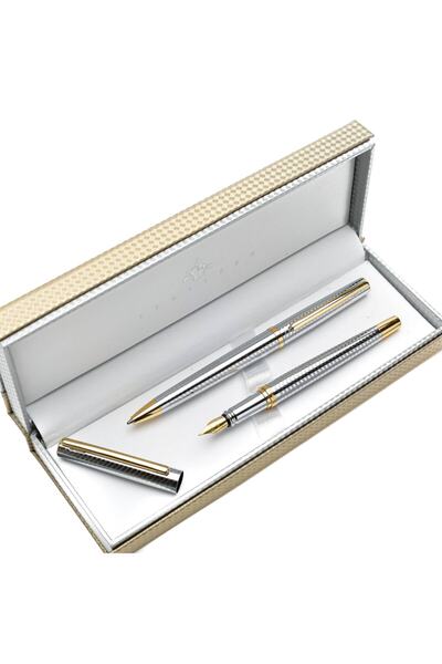 Steelpen Gold Krom Dolma Ve Tükenmez Kalem Seti