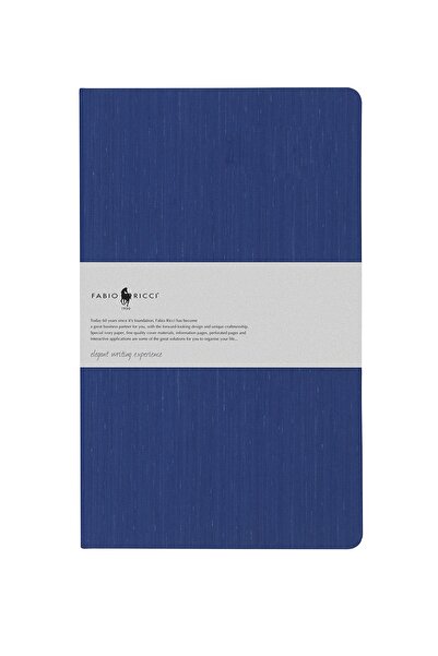 Fabio Ricci Lepidus 13x21cm Noktalı Saks Mavisi Defter