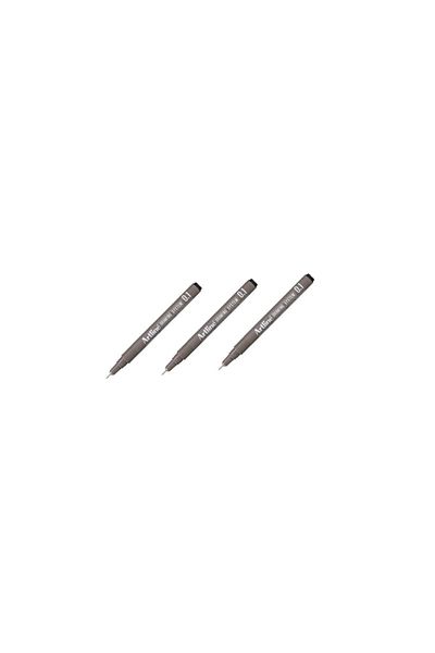 artline Drawing System Technical Drawing Pen 0.1 Mm Black 3 Pieces