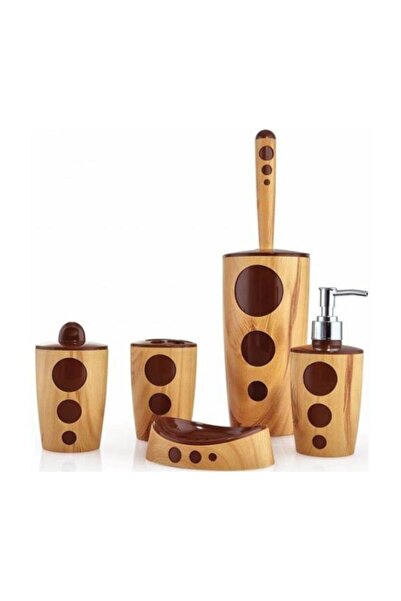 Flora F354 Punto 5 Parça Banyo Seti Meşe