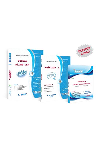 Egem Yayınları AÖF 1. Sınıf Sosyal Hizmetler Bahar Dönemi 2. Yarıyıl Set