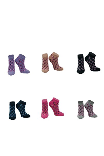 Çorap Time مجموعة من 6 جوارب منقوشة بالزهور