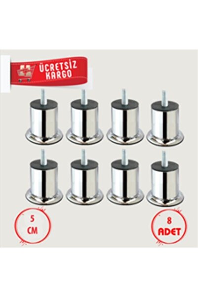 Marka Baza Koltuk Kanepe Ayağı Civatalı 5 Cm (8 Adet) 3/8 Kalın Diş