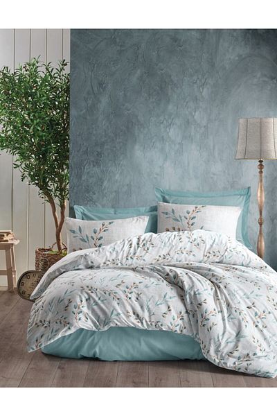 Cotton Box Σετ Παπλωματοθήκη Μονό Lendell Mint
