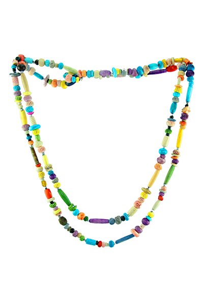 Rouge مولان الملونة طويلة صفين قلادة الرجعية