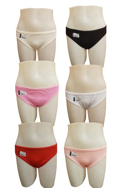 Tutku Pachet de 6 chiloți de bikini pentru femei Pinar și camisole de culori mixte