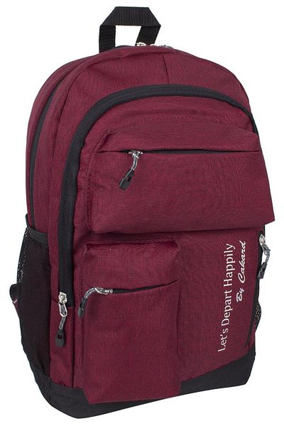 Bagacar 20101 Unisex Daily And School Backpack Claret Red