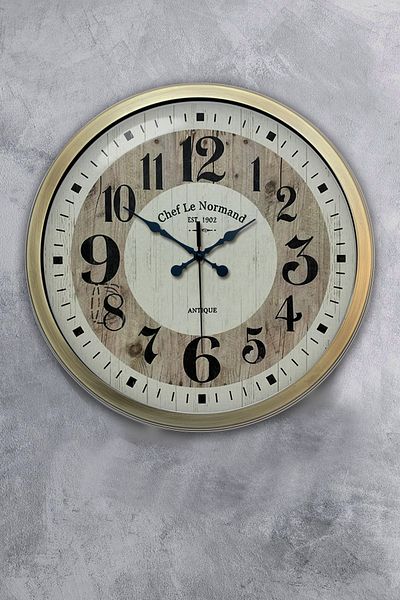 Kasva Concept 40 cm Antique Metal Large Number Wall Clock