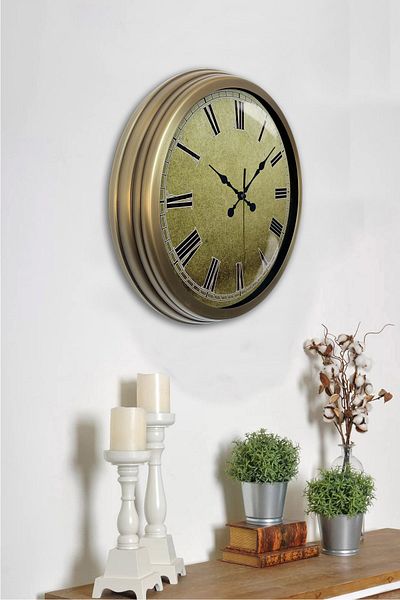 Kasva Concept 40 cm Tumbled Metal Creative Wall Clock