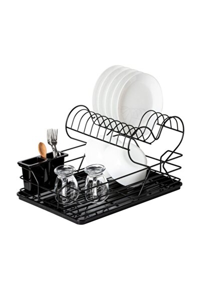 Lalezar Iki Katlı Metal Tabaklık Bulaşıklık Bulaşık Sepeti