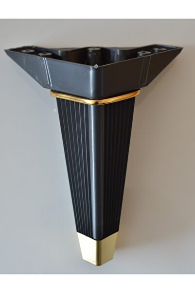 BafArt Siyah Mobilya Ayağı Plastik 20 Cm 4 Adet