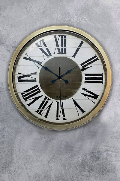 Kasva Concept Gift 40 cm Antique Metal Royal Wall Clock