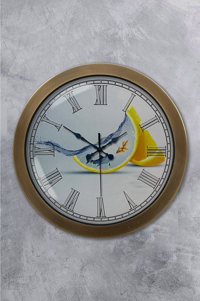 Kasva Concept 36 cm Tumbled Metal Kitchen Wall Clock