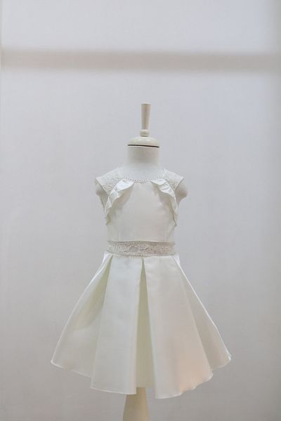 DAISY GIRLS Cream Daisy Girls Kids Evening Dress