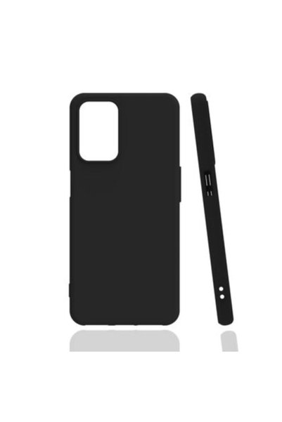 piblue جراب سيليكون ناعم لهاتف اوبو A54 4G أسود + واقي شاشة نانو