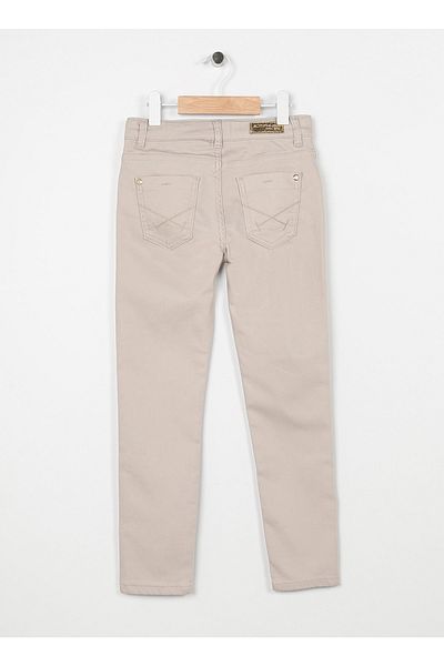U.S. Polo Assn. Gray Regular Waist Pipe Leg Girls' Trousers - Gleno23Y