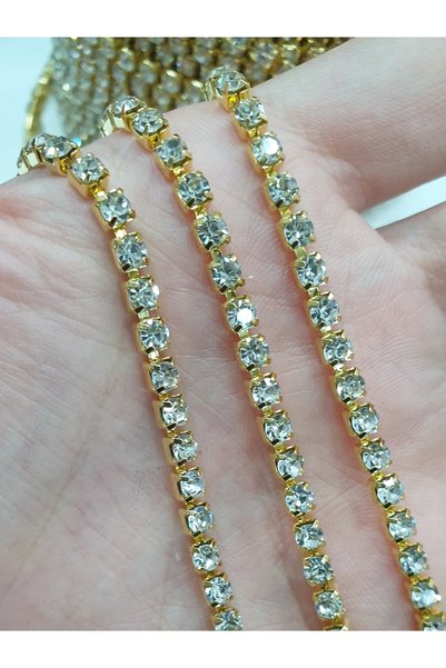 CRYSTALSHOP Stoned Strip - Ss16 (3mm) Yellow Case - (8 METERS)