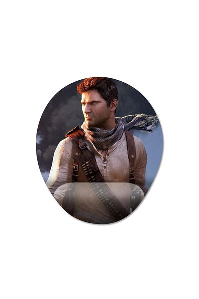Pixxa موديل لوحة ماوس Uncharted 3 مع مسند للمعصم - 1 بيضاوي