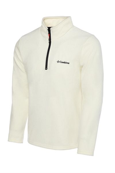 MAXIMILLIAN Ανδρικό Fleece Ecru Χρώμα Μισό φερμουάρ Bato Γιακάς εξωτερικού χώρου Fleece