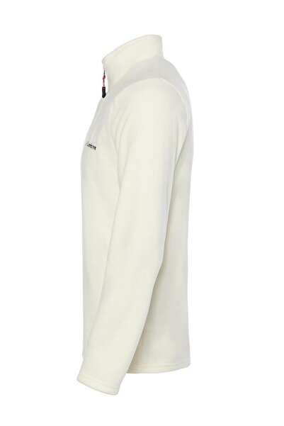 MAXIMILLIAN Чоловічий фліс кольору екрю на пів-блискавці комір бато на відкритому повітрі фліс