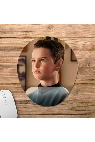 Pixxa موديل لوحة ماوس دعم المعصم من Young Sheldon - 3 بيضاوي