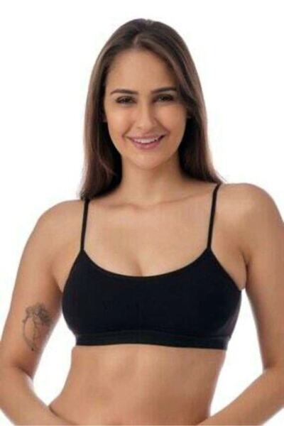 by İGP حمالة صدر بوستير بحزام حبل للنساء باللون الأسود