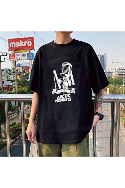 Toum Tricou oversize unisex negru de la Votinity Rock Series Arctic Monkeys