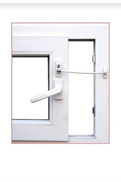 Kidmix 1 White Metal Rope Child Safety Lock - Door Window