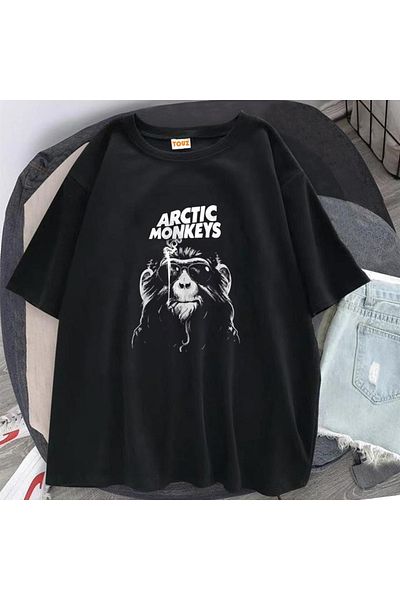 Touz Μπλουζάκι Rock Series Arctic Monkey's Black Unisex Oversize
