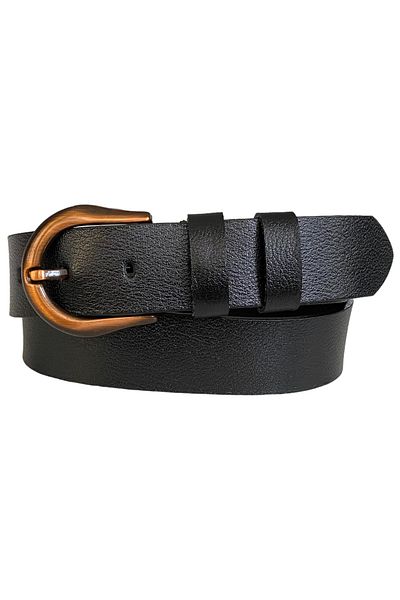 GoDeri 100% Γνήσιο Δέρμα, Πόρπη Legendary Copper Color, Μαύρη Γυναικεία Τζιν Ζώνη 4 cm=70-χαλκός