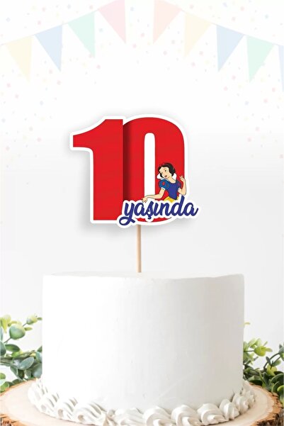 neşeli günlerim Принцеса Сніжинка Тематична прикраса для торта на 10 років *т...