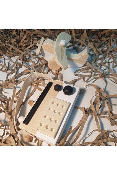 Wooden Handmade Baby Radio + Baby Airplane Toy Set,montessori Toy,souvenir Toy,children's Toy