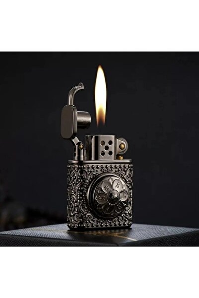 TECH LİGHTER GİFT Siyah Döner Tablalı Rocker Gazlı Çakmak