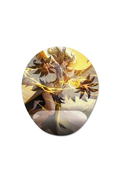 Pixxa Mobile Legends - موديل لوحة ماوس أليس مع مسند للمعصم - 3 بيضاوي
