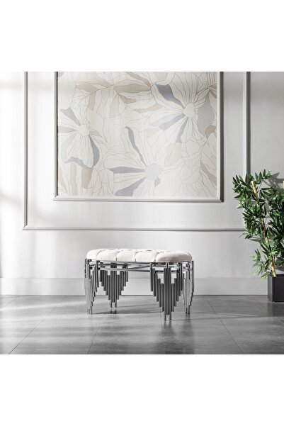 VOVOKO Metal Puf Ultra Lak Kaplama Puf Baby Face Kumaş