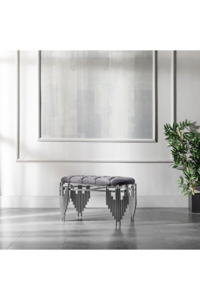 VOVOKO Metal Puf Ultra Lak Kaplama Puf Baby Face Kumaş