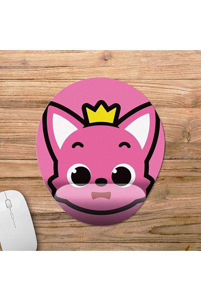 Pixxa Pinkfong - Youtube Wrist Support Mousepad Model - 4 Oval