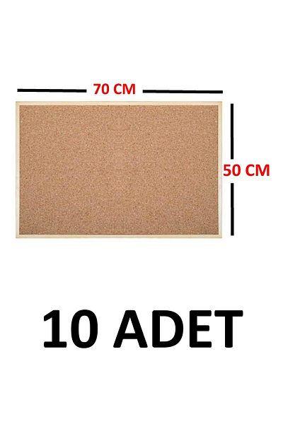 Noki 10 Pieces Cork Board Wooden Eco Frame 50x70 Cm