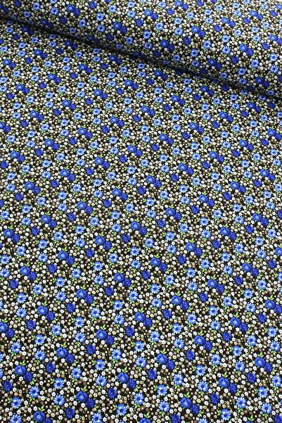 FAAL Mavi Kahve Çiçekler Divitin Kumaş