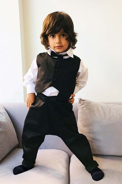 Shecco Babba طقم بنطلون حريم وربطة عنق للأولاد