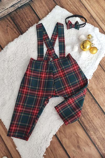 Shecco Babba Boy's Suspender Trousers Bow Tie Set