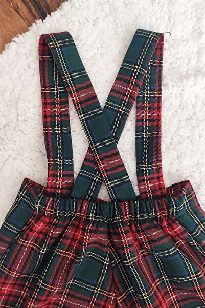 Shecco Babba Boy's Suspender Christmas Pants Bow Tie Set