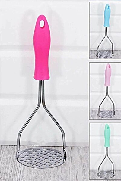 TBYSHOP Colorful Metal Potato Masher Steel Potato Masher 1 Piece