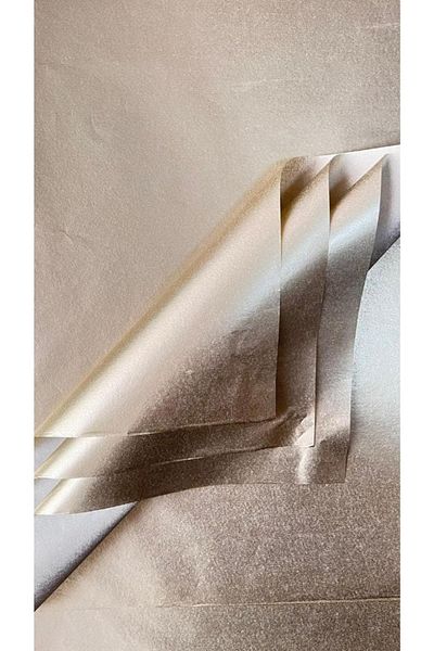 t tuğset etiket 50x70 Cm 10 Pieces Plush Paper - Gold Color - t360